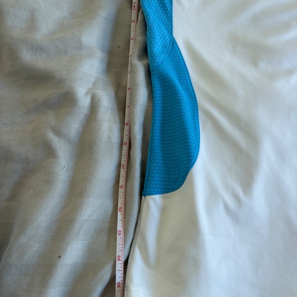 Ladies Large IZOD Perform Cool FX  Golf Shirt Blue Color Block preppy golf sport - Picture 11 of 13